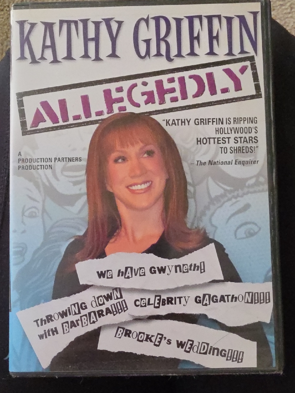 Kathy Griffin Allegedly VHS Cover - White & Purple